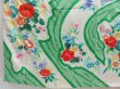 Photo6: 4129T09z1010 Vintage Japanese Kimono Silk FURISODE Flowers Green (6)