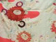 Photo8: 4129T10z1020 Vintage Japanese Kimono Silk FURISODE Peony Soft green (8)