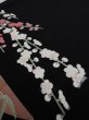 Photo3: 4F04z100  Japanese Kimono Silk  FABRIC Plum branch Black 68.5x14.6 (3)