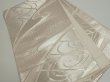 Photo1: 4206i10z590 Vintage Japanese Kimono Silk FUKURO OBI Stream Silver 163.0x12.0 (1)