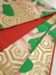 Photo3: 4206i03z800 Vintage Japanese Kimono Silk FUKURO OBI Crane Gold 162.2x12.2 (3)