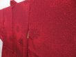 Photo2: 4207T07z640 Vintage Japanese Kimono Silk HAORI Flower Dark red (2)