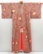 Photo8: 4211T06z700 Vintage Japanese Kimono Silk KOMON Plum blossom Light gray (8)