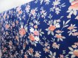 Photo2: 4211T09z910  Japanese Kimono Silk KOMON Flower Royal blue (2)