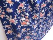 Photo3: 4211T09z910  Japanese Kimono Silk KOMON Flower Royal blue (3)