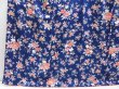 Photo4: 4211T09z910  Japanese Kimono Silk KOMON Flower Royal blue (4)