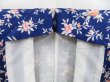 Photo7: 4211T09z910  Japanese Kimono Silk KOMON Flower Royal blue (7)