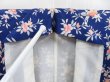 Photo8: 4211T09z910  Japanese Kimono Silk KOMON Flower Royal blue (8)