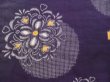 Photo6: 4211T13z740 Vintage Japanese Kimono Cotton KOMON Flower Grape (6)