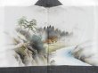 Photo2: 4213T06z450 Vintage Japanese Kimono Silk Men's OSHIMA HAORI Grove Dark gray (2)