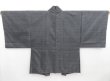 Photo4: 4213T06z450 Vintage Japanese Kimono Silk Men's OSHIMA HAORI Grove Dark gray (4)