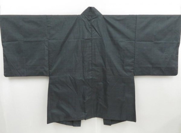 Photo1: 4213T08z500 Vintage Japanese Kimono Silk Men's OSHIMA HAORI Scenery (1)