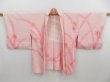 Photo4: 4214T03z490  Japanese Kimono Silk SHIBORI HAORI Flower Pink (4)