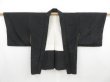 Photo3: 4214T08z490 Vintage Japanese Kimono Silk HAORI Flower Black (3)