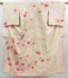 Photo1: 4214T09z740 Vintage Japanese Kimono Silk TSUKESAGE Chrysanthemum Off-white (1)