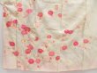 Photo5: 4214T09z740 Vintage Japanese Kimono Silk TSUKESAGE Chrysanthemum Off-white (5)