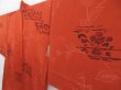 Photo2: 4214T11z550 Vintage Japanese Kimono Silk HAORI Leaf Dark orange (2)