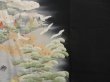 Photo8: 4215T01z730 Antique Japanese Kimono Silk TOMESODE Flying crane Black (8)