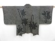 Photo1: 4215T07z440 Vintage Japanese Kimono Silk SHIBORI HAORI Bamboo Black (1)