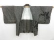 Photo5: 4215T07z440 Vintage Japanese Kimono Silk SHIBORI HAORI Bamboo Black (5)