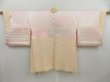 Photo7: 4217T06z580 Vintage Japanese Kimono Silk HAORI Mandarin duck Peach (7)