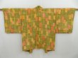 Photo1: 4217T08z580 Vintage Japanese Kimono Silk HAORI  Olive (1)