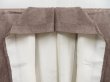 Photo7: 4217T12z860  Japanese Kimono Silk KOMON Ichimatsu Brown-Gray (7)