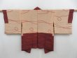 Photo6: 4220T02z660 Vintage Japanese Kimono Crepe Silk HAORI  Purple-Brown (6)