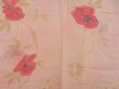 Photo3: 4220T03z440 Vintage Japanese Kimono Silk HAORI Flower Pink (3)