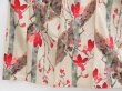 Photo4: 4220T06z610 Vintage Japanese Kimono Silk MEISEN KOMON Magnolia Sand beige (4)