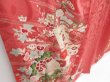 Photo3: 4220T08z430 Antique Japanese Kimono Silk TSUKESAGE Flower cart Coral pink (3)