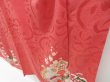 Photo4: 4220T08z430 Antique Japanese Kimono Silk TSUKESAGE Flower cart Coral pink (4)