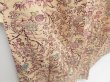 Photo3: 4220T11z900 Vintage Japanese Kimono Silk KOMON Flowers Champagne (3)