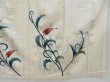 Photo7: 4220T13z700 Vintage Japanese Kimono Silk TSUKESAGE Flower Off-white (7)