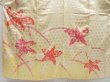 Photo5: 4224T04z900 Vintage Japanese Kimono Silk FURISODE Flowers Light cream (5)