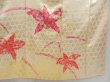 Photo7: 4224T04z900 Vintage Japanese Kimono Silk FURISODE Flowers Light cream (7)