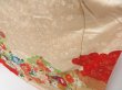 Photo4: 4224T06z1230 Vintage Japanese Kimono Silk FURISODE Flower cart Sand beige (4)