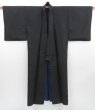 Photo8: 4225T01z800 Vintage Japanese Kimono Silk Men's  Plain Black (8)