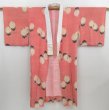 Photo5: 4225T04z450 Antique Japanese Kimono Silk JUBAN Crane Red (5)