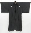 Photo1: 4226T03z610 Vintage Japanese Kimono Silk RO Men's See through Black (1)