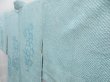 Photo2: 4226T05z530 Vintage Japanese Kimono Silk SHIBORI HAORI Flower Light blue (2)