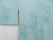 Photo3: 4226T05z530 Vintage Japanese Kimono Silk SHIBORI HAORI Flower Light blue (3)