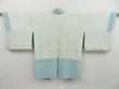 Photo6: 4226T05z530 Vintage Japanese Kimono Silk SHIBORI HAORI Flower Light blue (6)