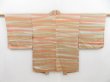 Photo1: 4226T11z570 Vintage Japanese Kimono Silk HAORI  Peach (1)