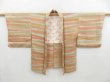 Photo5: 4226T11z570 Vintage Japanese Kimono Silk HAORI  Peach (5)