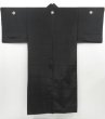 Photo4: 4226T12z640 Vintage Japanese Kimono Silk Men's  Plain Black (4)