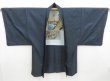 Photo4: 4227T05z510 Vintage Japanese Kimono Silk Men's HAORI Tokaido Blue-Gray (4)