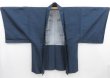 Photo4: 4227T07z600 Vintage Japanese Kimono Silk Men's HAORI Daimyogyoretsu Blue-Gray (4)