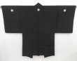 Photo4: 4227T12z690 Vintage Japanese Kimono Silk Men's HAORI Mt.Fuji Black (4)