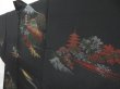 Photo2: 4228T04z510 Vintage Japanese Kimono Silk HAORI Temple Black (2)